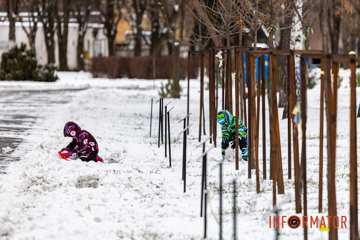 Як виглядає засніжений парк Глоби у Дніпрі 32