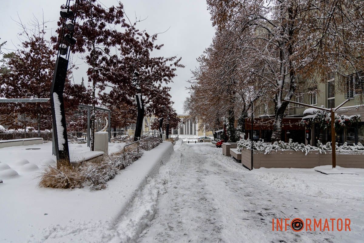 Місто як із листівки: у Дніпрі випав перший рясний сніг 55
