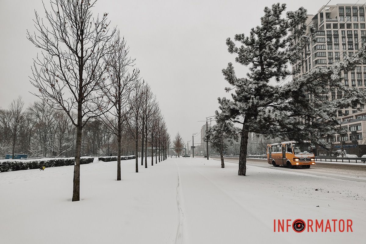 Місто як із листівки: у Дніпрі випав перший рясний сніг 2