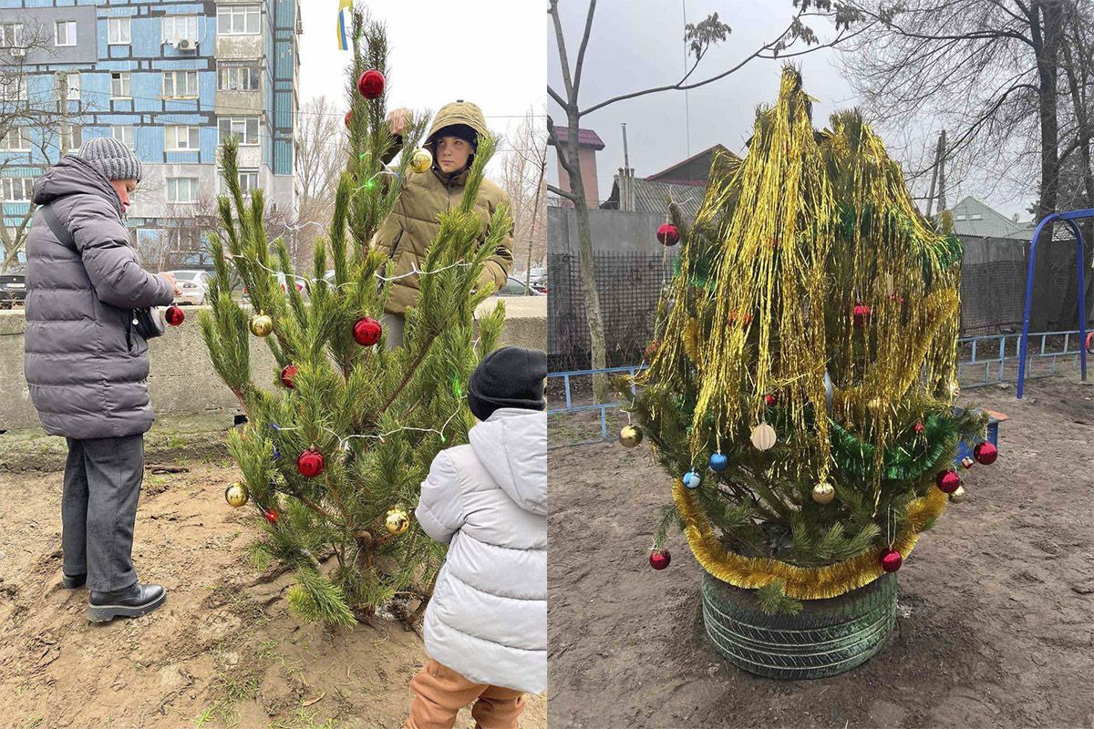 Люди украсили их самостоятельно