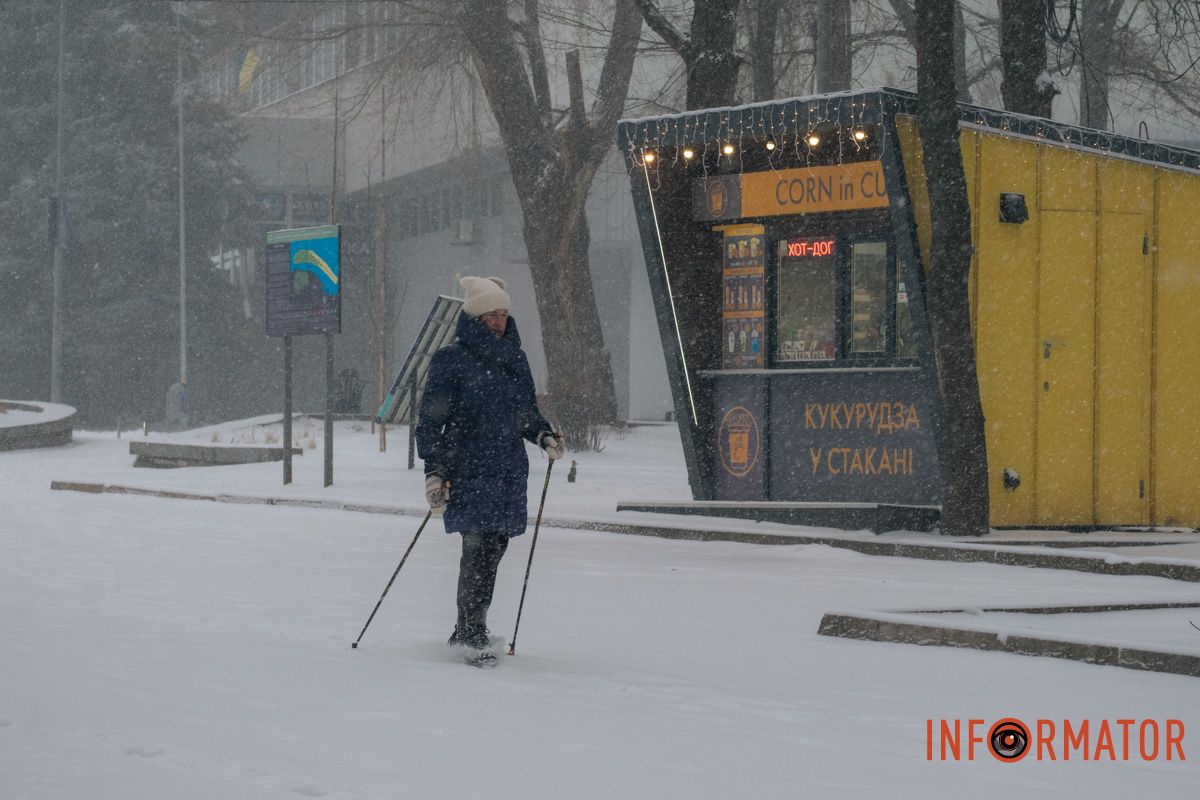 Хуртовина охопила центральні вулиці