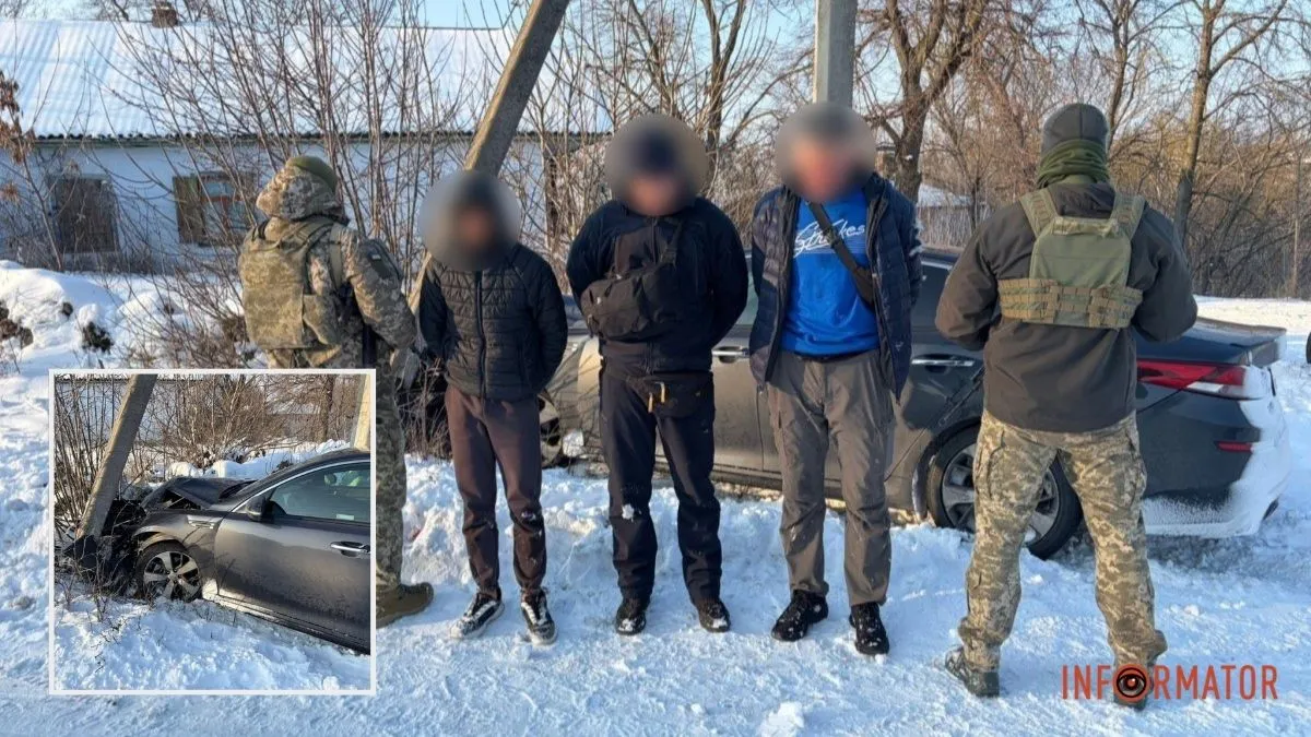 Втеча від прикордонників закінчилась ДТП: серед затриманих — житель Дніпропетровської області