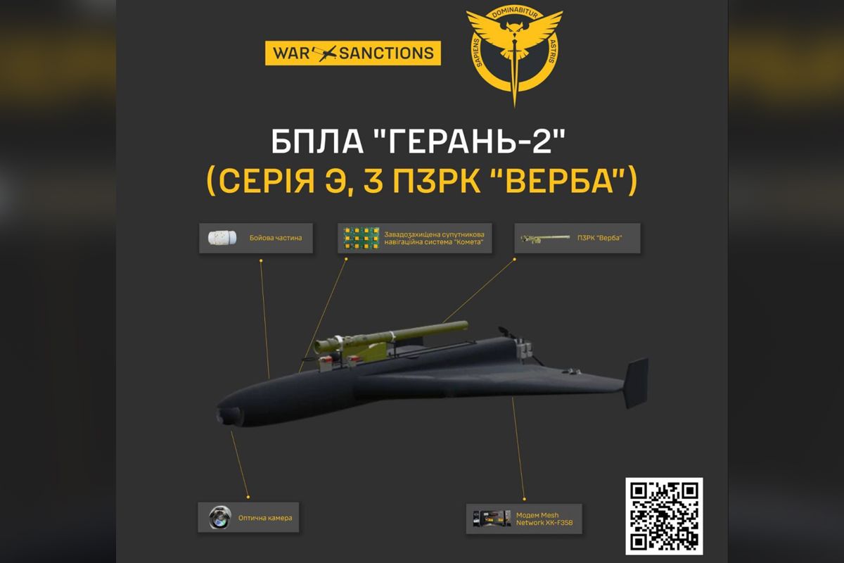 Нова модифікація ворожого безпілотника “Гєрань” одночасно несе на борту ПРЗК та бойову частину Нова модифікація ворожого безпілотника “Гєрань” одночасно несе на борту ПРЗК та бойову частину