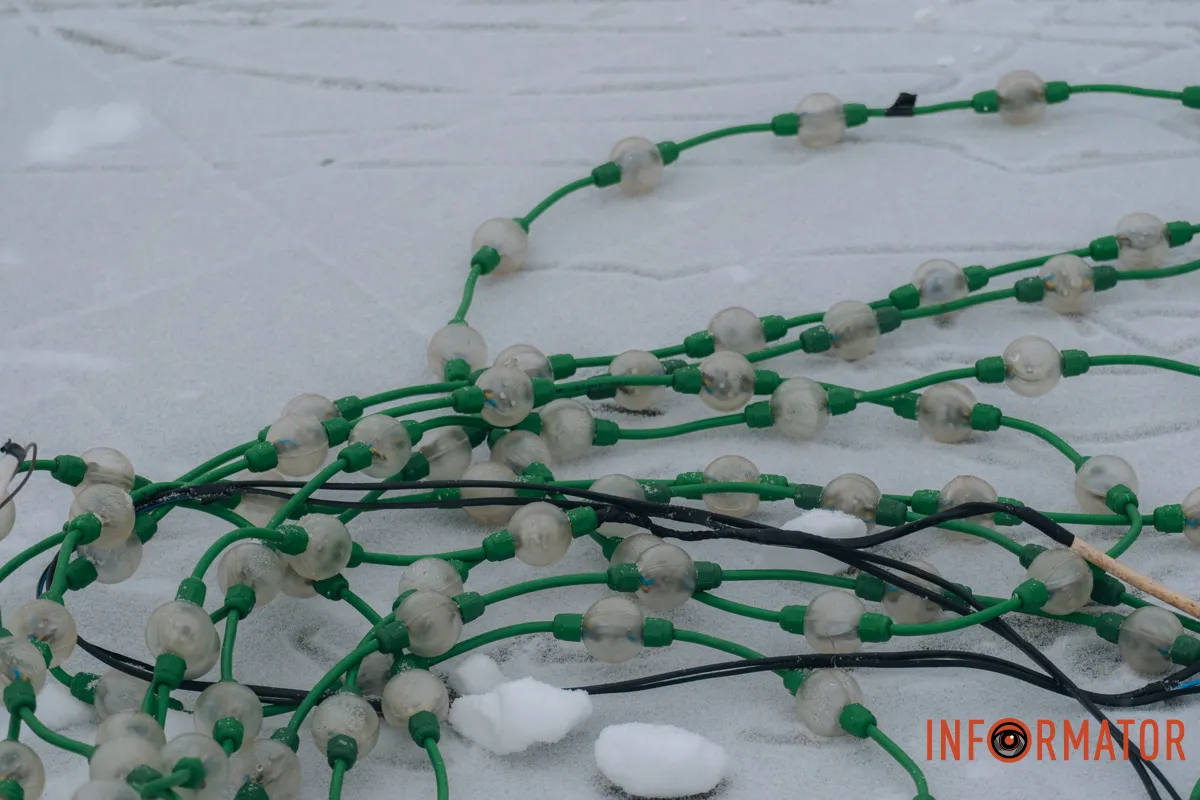 Гірлянда на снігу