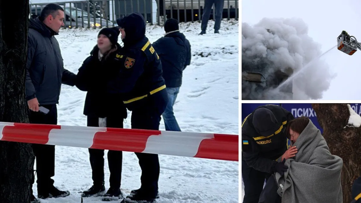 Ворожий безпілотник влучив у 16-поверхівку в Дніпрі: фото від ДСНС та відео рятувальної операції