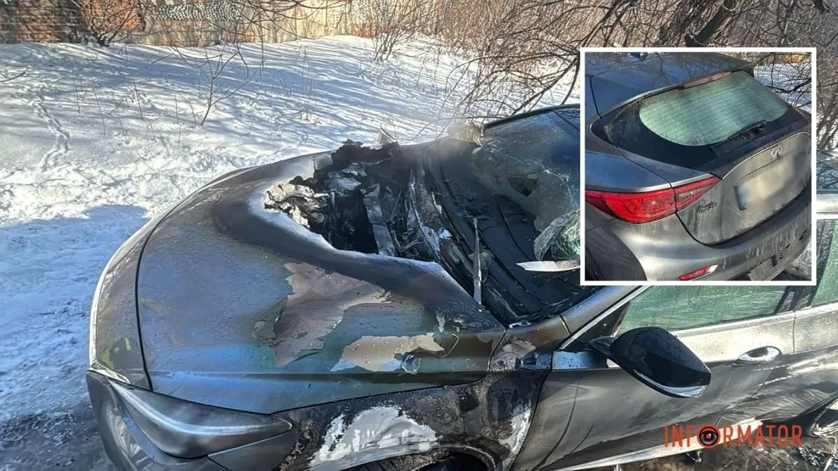 У Кам’янському підліток підпалив припаркований Infiniti