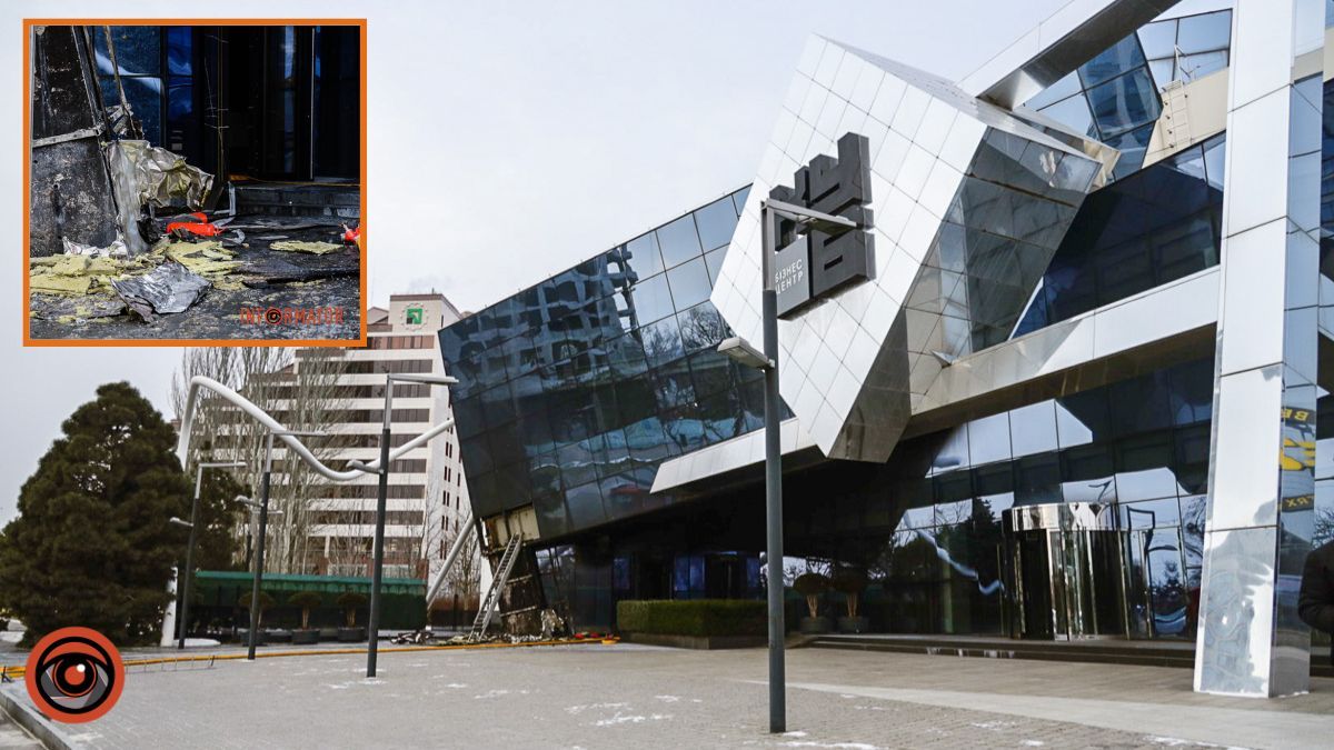 У Дніпрі Набережній Перемоги палав бізнес-центр “Куб”