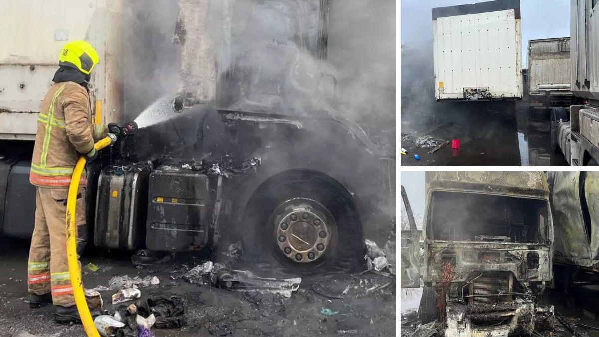 У Дніпрі на Курсантській горіла вантажівка: постраждав чоловік