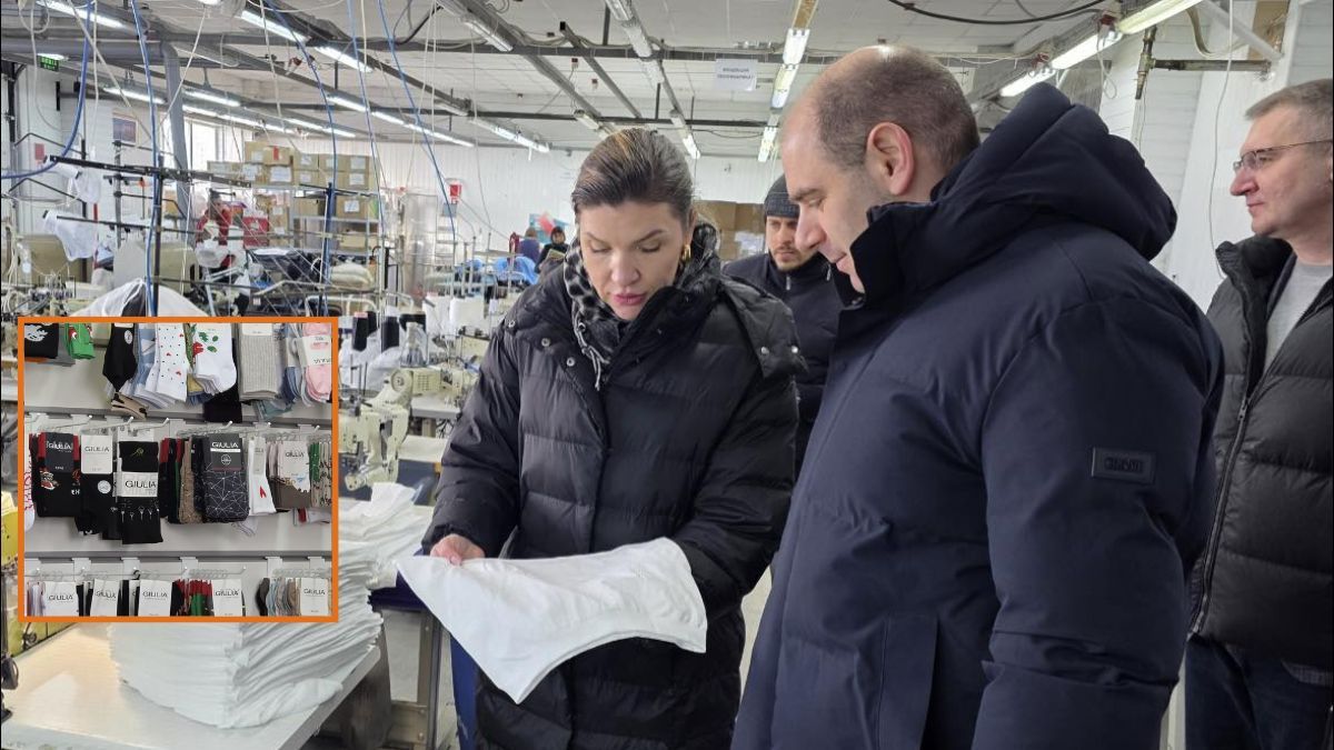 Нардеп Кисилевський відвідав підприємство під Дніпром з виготовлення жіночих колготок та перевірив використання гранту