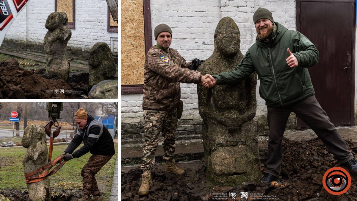 Від епохи енеоліту до половців: із Синельниківського району до Дніпра евакуювали п’ять цінних кам’яних баб