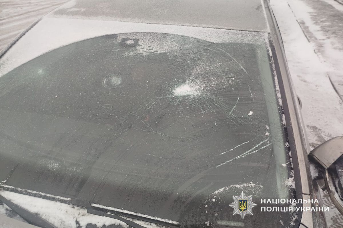 У автомобилей разбиты зеркала заднего вида, изуродованное лобовое стекло и другие механические повреждения.