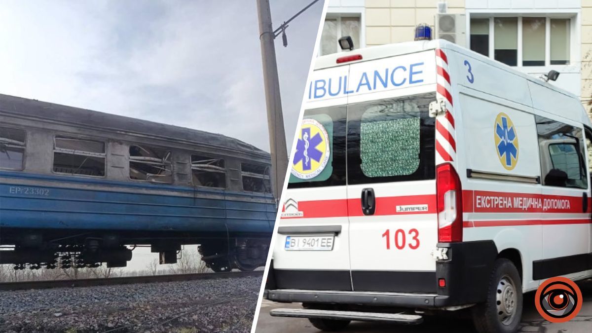 Удар по електричці у Криворізькому районі: четверо поранених – в лікарнях, 59-річний чоловік у важкому стані