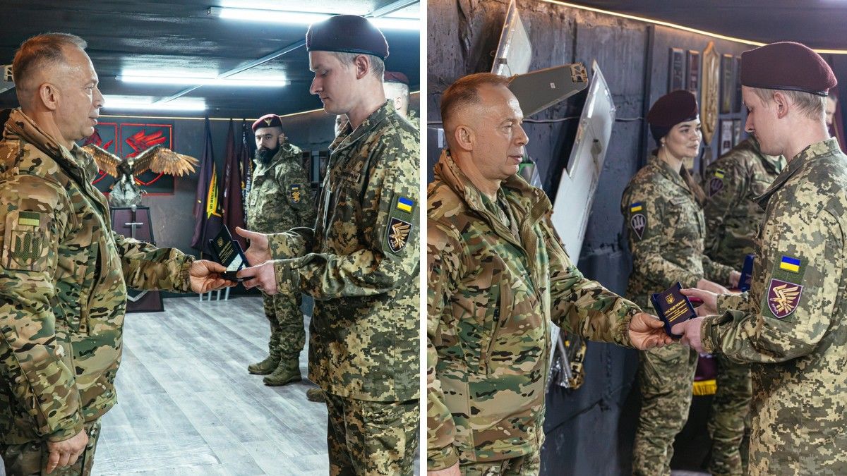 Его подразделение обезвредило и посадило около сотни вражеских "птичек": Сырский наградил десантника 95-й бригады