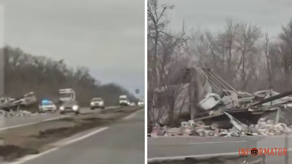 Потрійна ДТП на трасі «Дніпро - Кривий Ріг»: зіткнулися DAF, Mercedes та Skoda