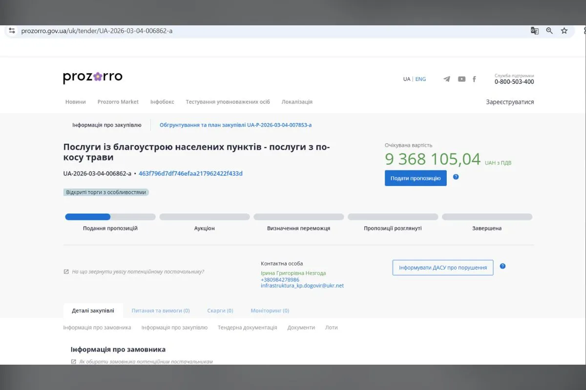 Понад 9 мільйонів на покос трави у парках Дніпра