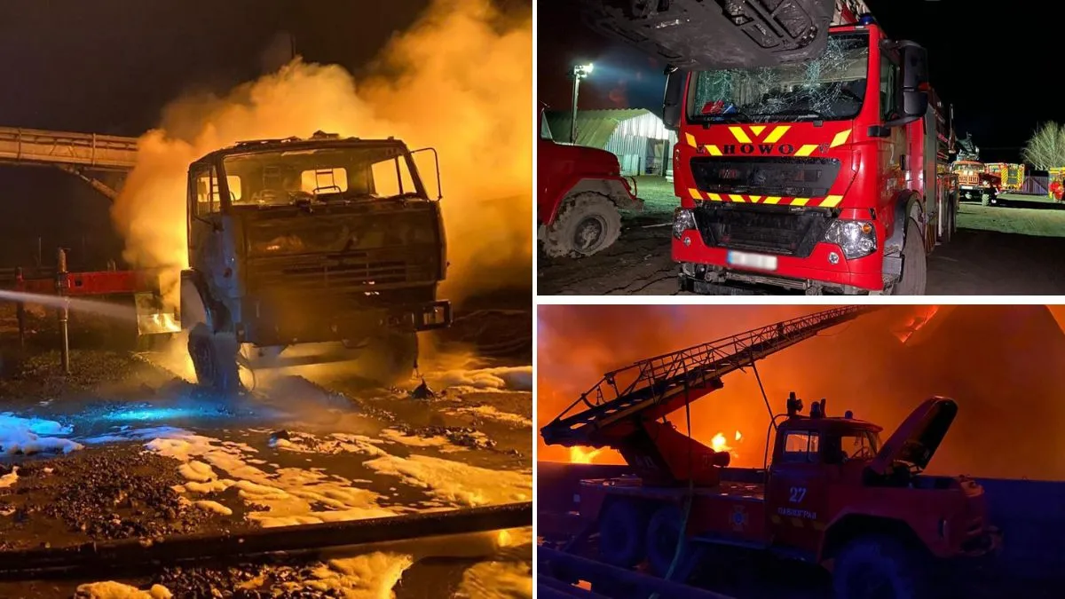 У Самарівському районі під час ліквідації пожежі рятувальники потрапили під повторний обстріл: службове авто знищено вщент