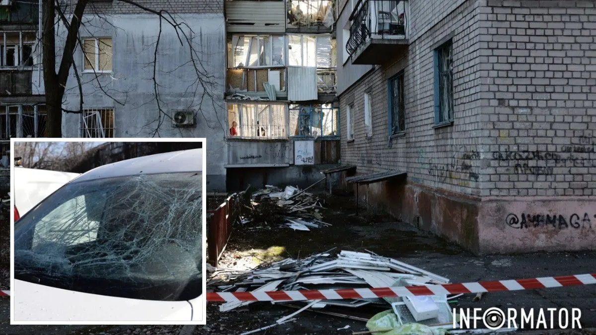 Вибиті вікна та потрощені дерева: як виглядають двори Дніпра після нічної ворожої атаки