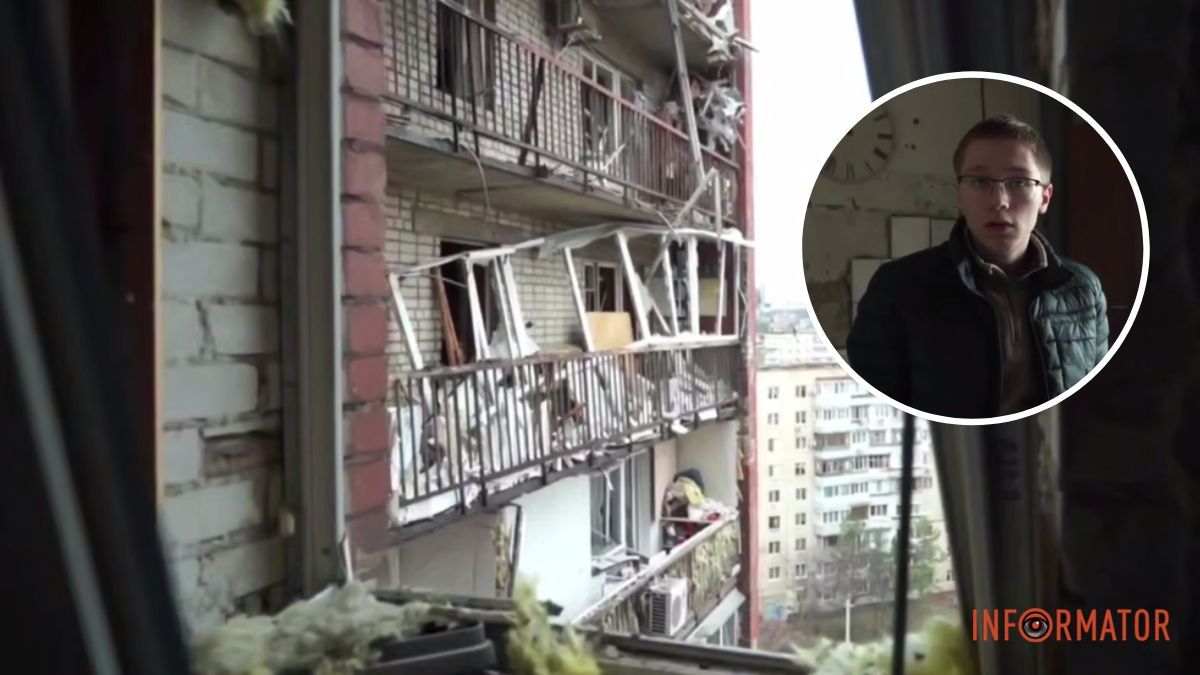 “Діду прям дісталось, у нього по голові прилетіло”: у Дніпрі хлопець врятував літніх поранених після вибуху