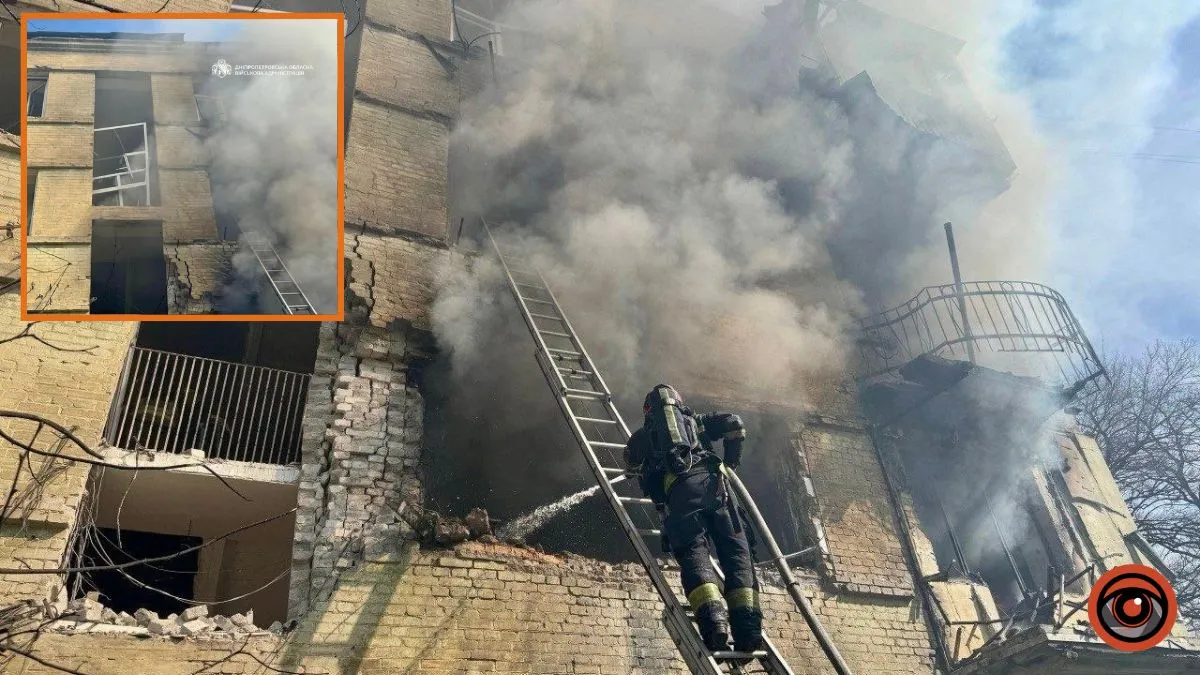 Влучання у багатоповерхівку: у ДніпроОВА показали перші кадри з наслідками ворожої атаки