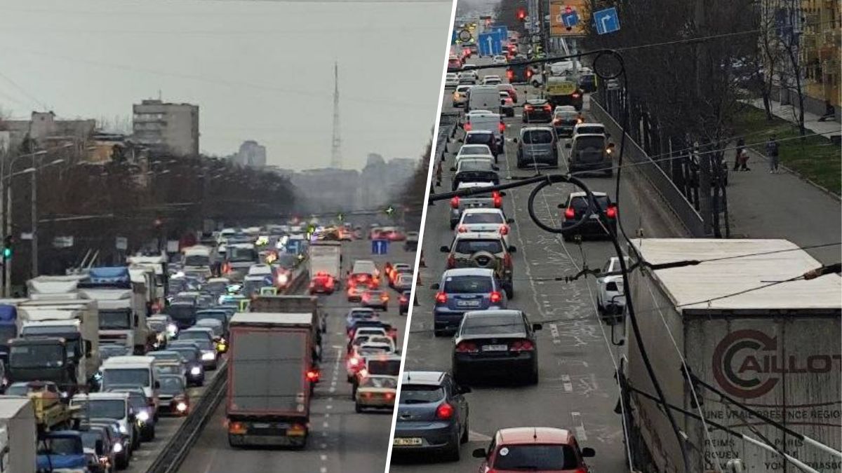 На лівому березі Дніпра утворилися сильні затори: де та чому складно проїхати