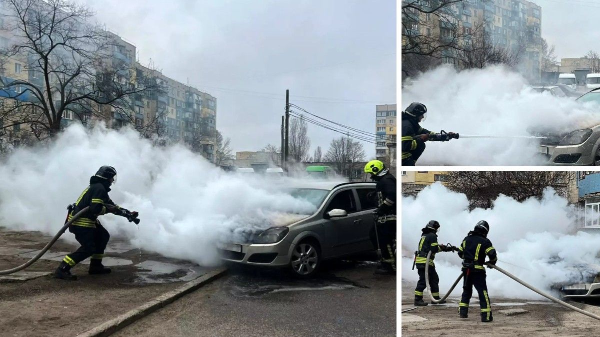 У Кам'янському на вулиці Прибережній палав Opel Astra