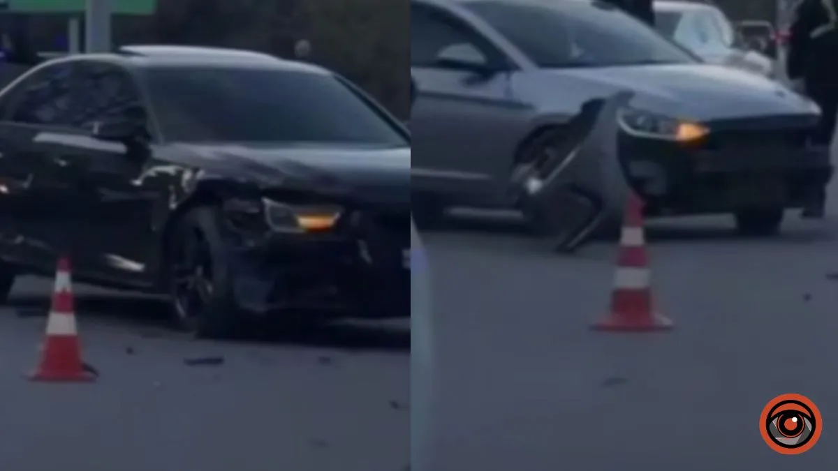 У Дніпрі на Набережній Перемоги зіткнулись Audi та Hyundai: водійку останнього госпіталізували