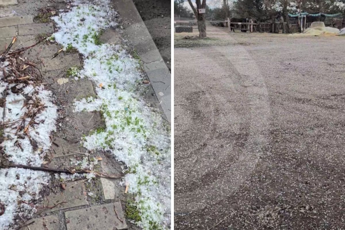 Вулиці міст засипає градом