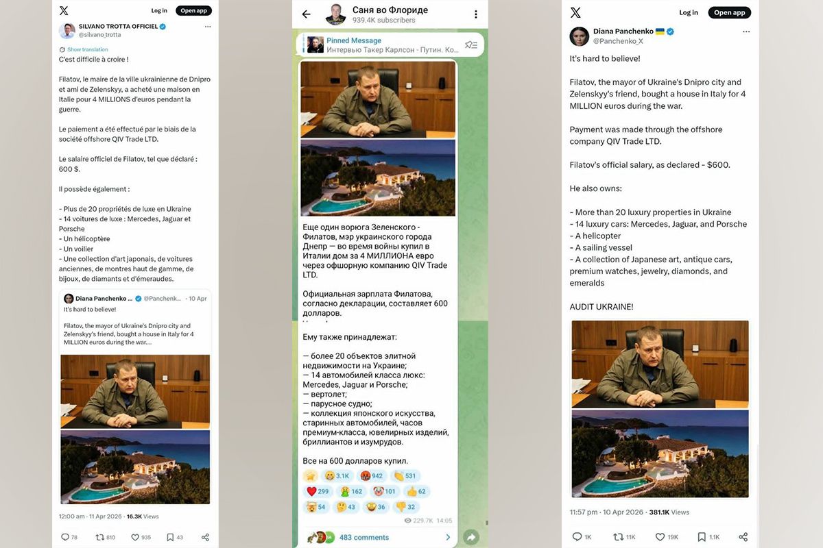 Фейк далі розігнали проросійські канали — від Європи до США і рф – з однаковими підробленими фотографіями та текстом