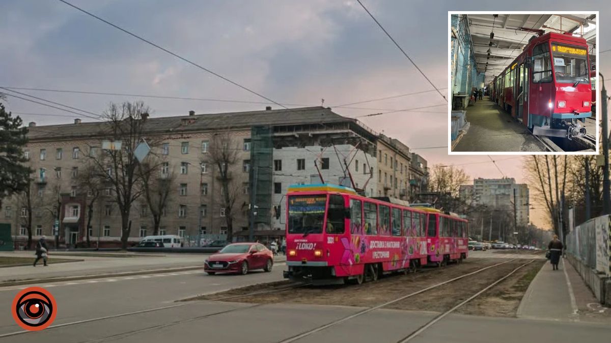 У Дніпрі 15 квітня трамваї №1 змінять маршрут руху