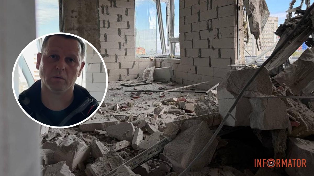 «Уцелела одна стена»: как выглядит квартира после удара дрона в Днепре