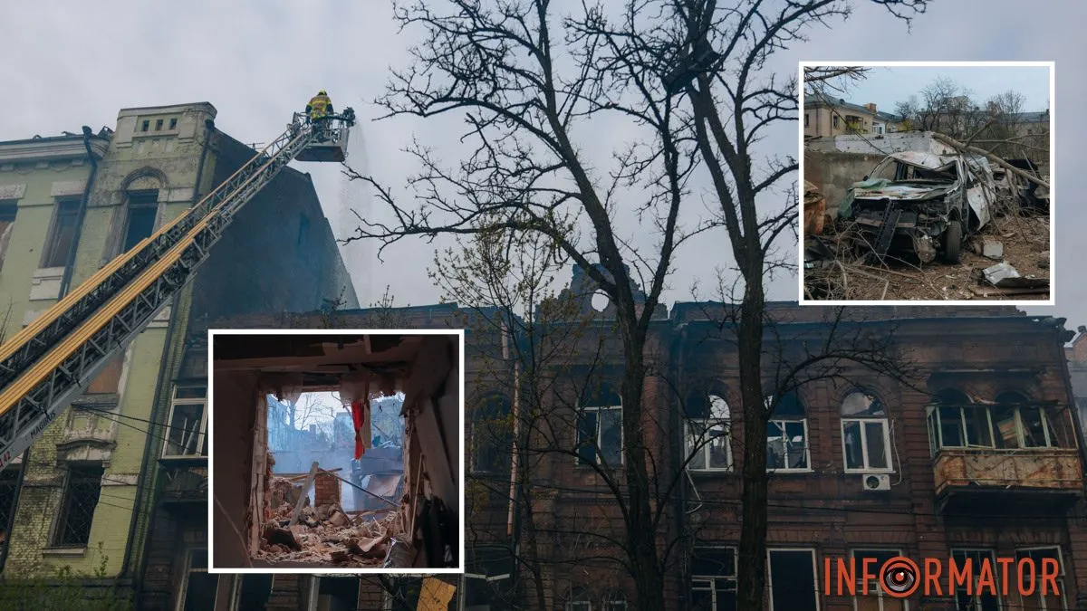 Зруйновані будинки, вибиті вікна, згорілі авто: як виглядає Дніпро після нічної атаки 16 квітня