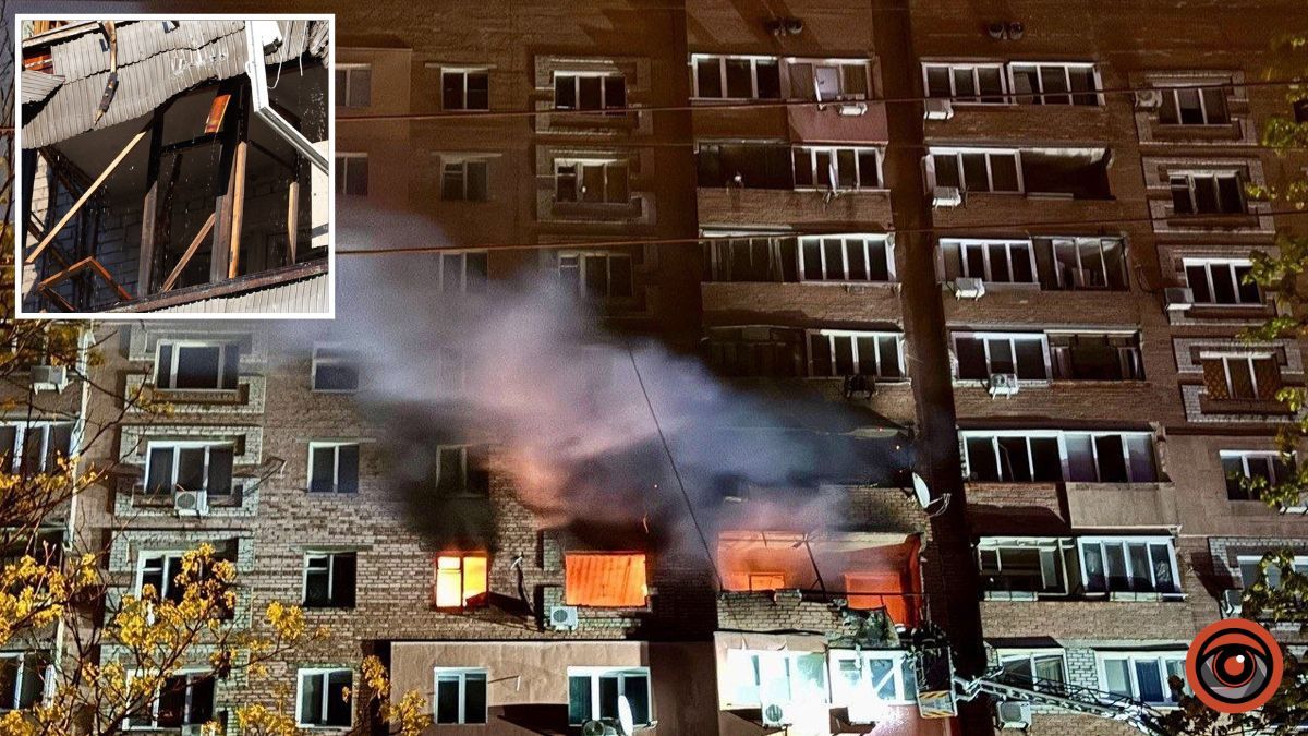 Підступно вночі росіяни поцілили БпЛА по 13-поверхівці у Дніпрі: фото з місць атак