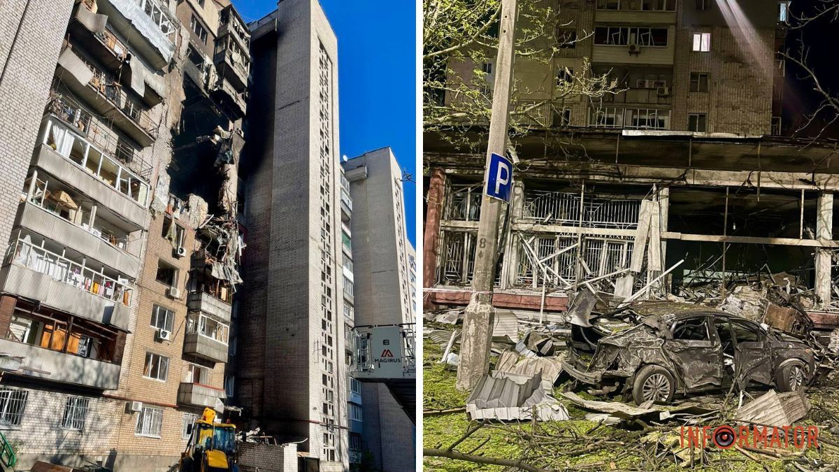 «Знищені оселі з дев’ятого по шостий поверхи»: Філатов про наслідки нічної атаки безпілотниками по центру Дніпра