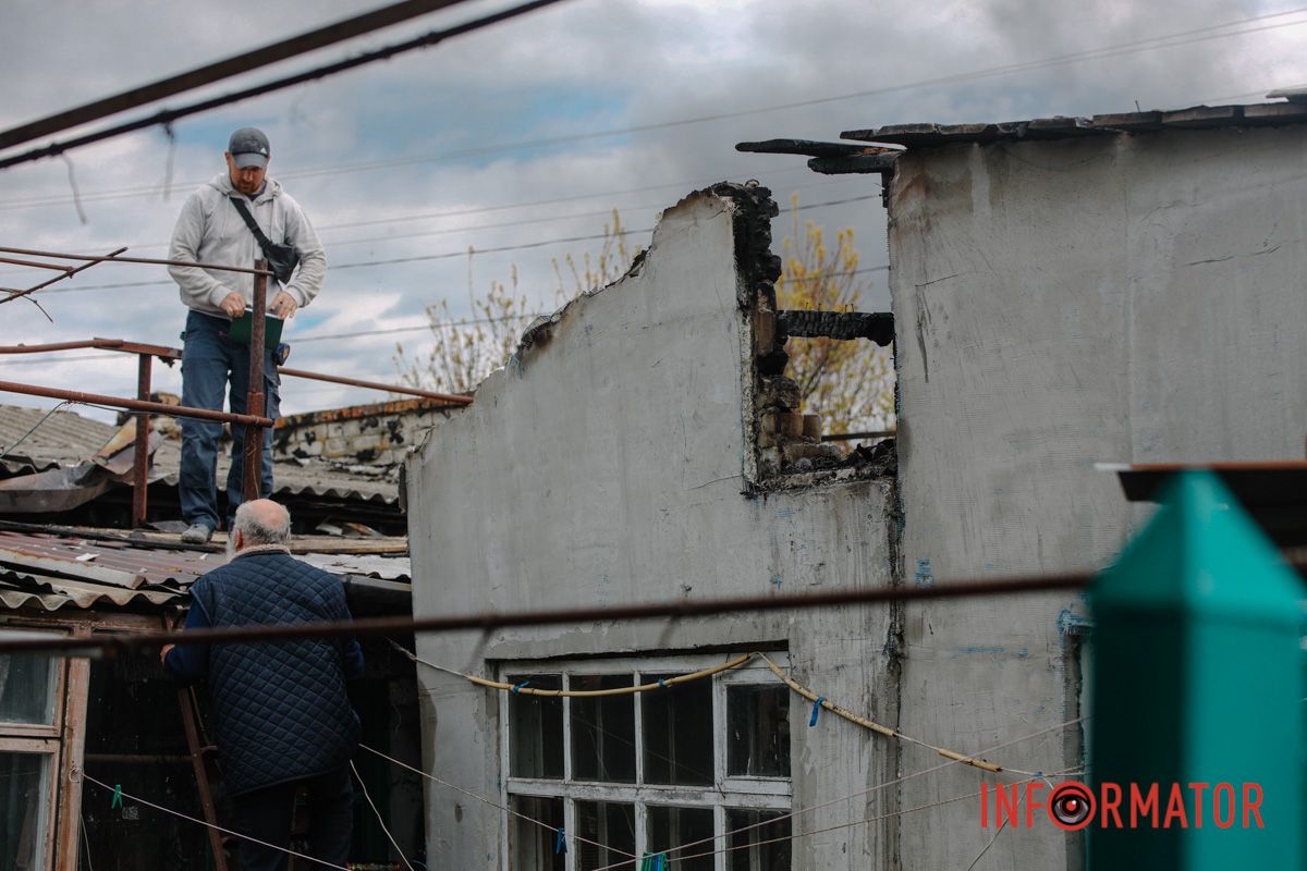 Дрон впав на приватний будинок