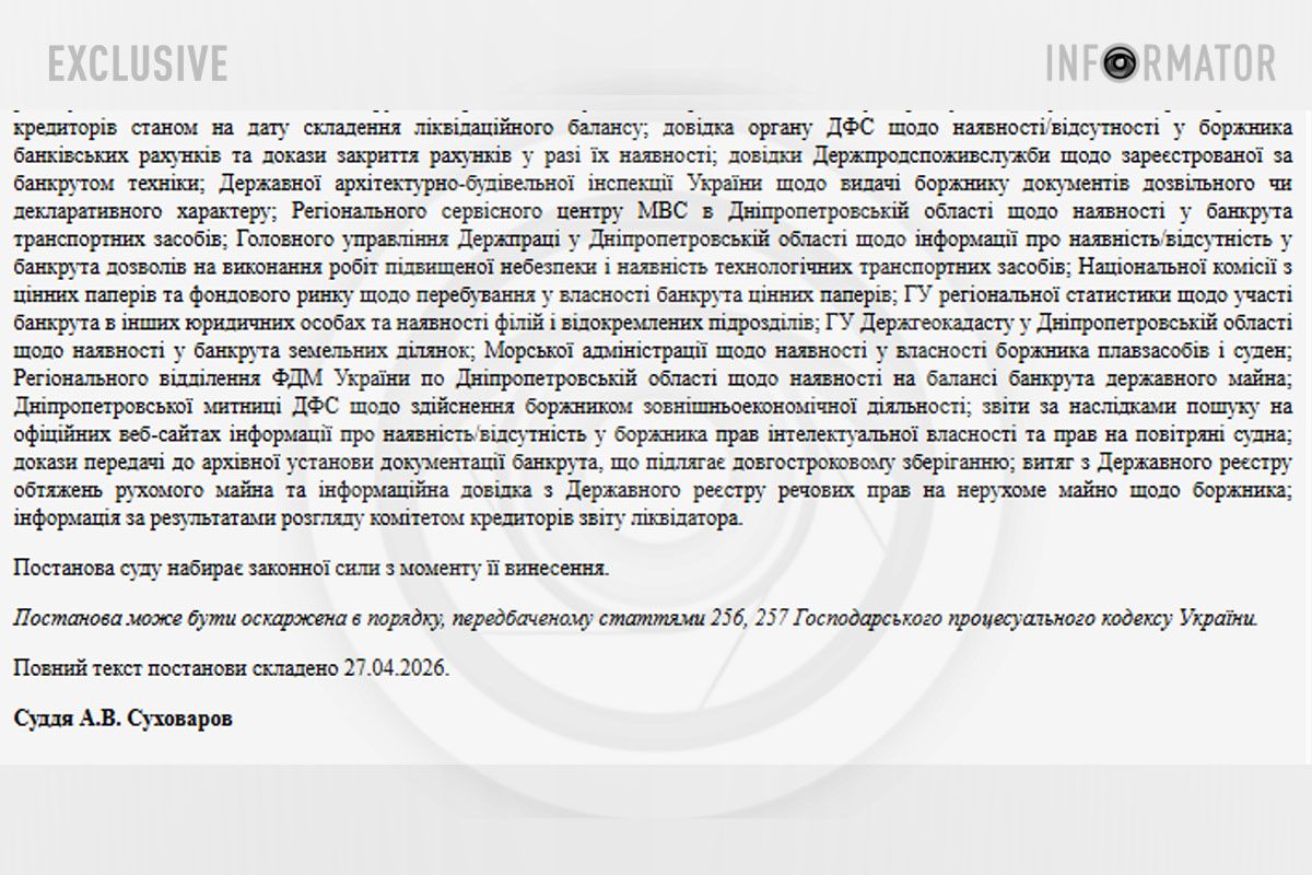 У СК "Дніпро-1" сумарно назбиралося близько 340 мільйонів боргів 