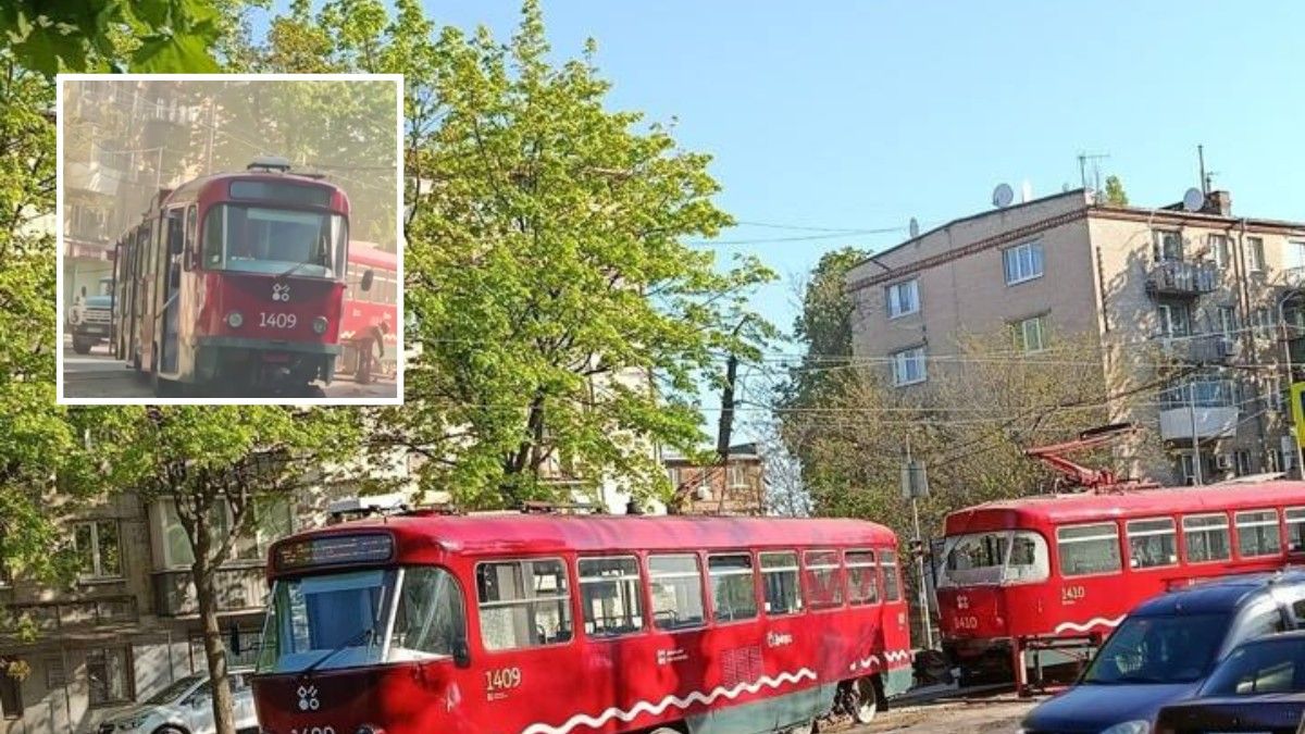 У Дніпрі на проспекті Мазепи трамвай №15 зійшов з рейок