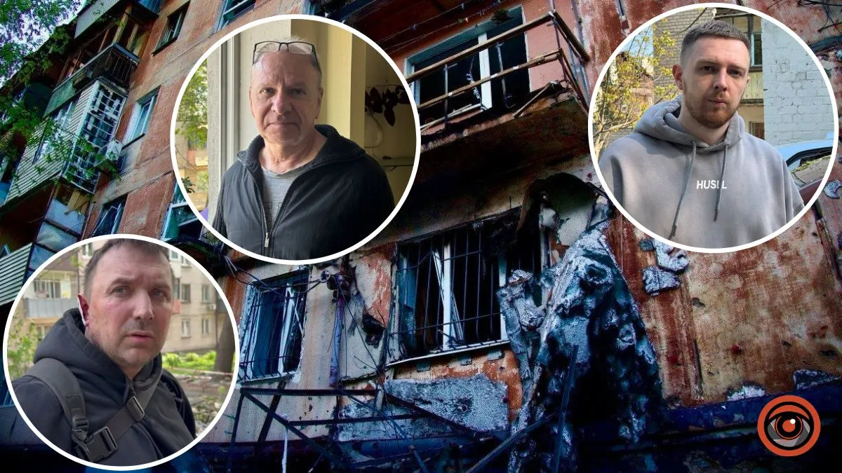 «Вибух – і я вилетів з вікнами у кінець кімнати»: що розповіли мешканці пошкодженої п’ятиповерхівки після нічної атаки у Дніпрі