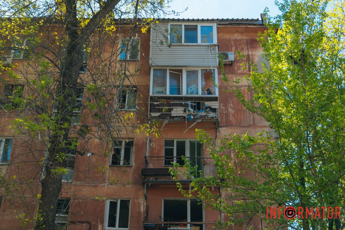 Одна з найбільш пошкоджених п'ятиповерхівок