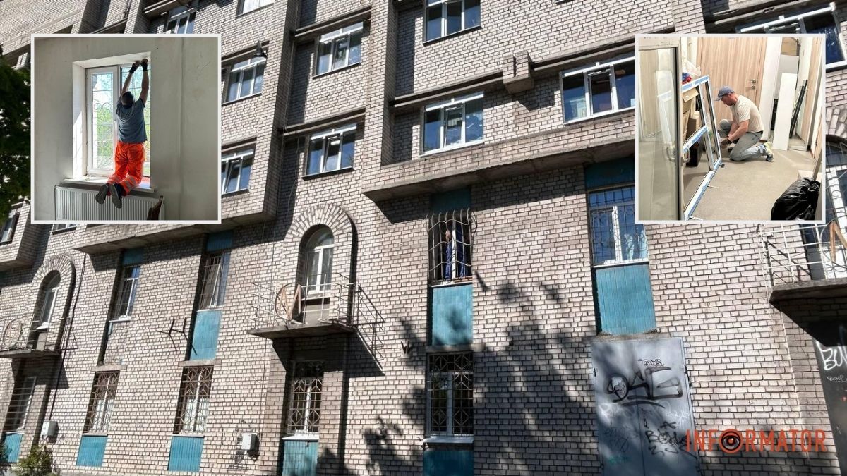 Вікна вилетіли на п’яти поверхах: у Дніпрі відновлюють шелтер, який постраждав під час ракетної атаки 7 грудня