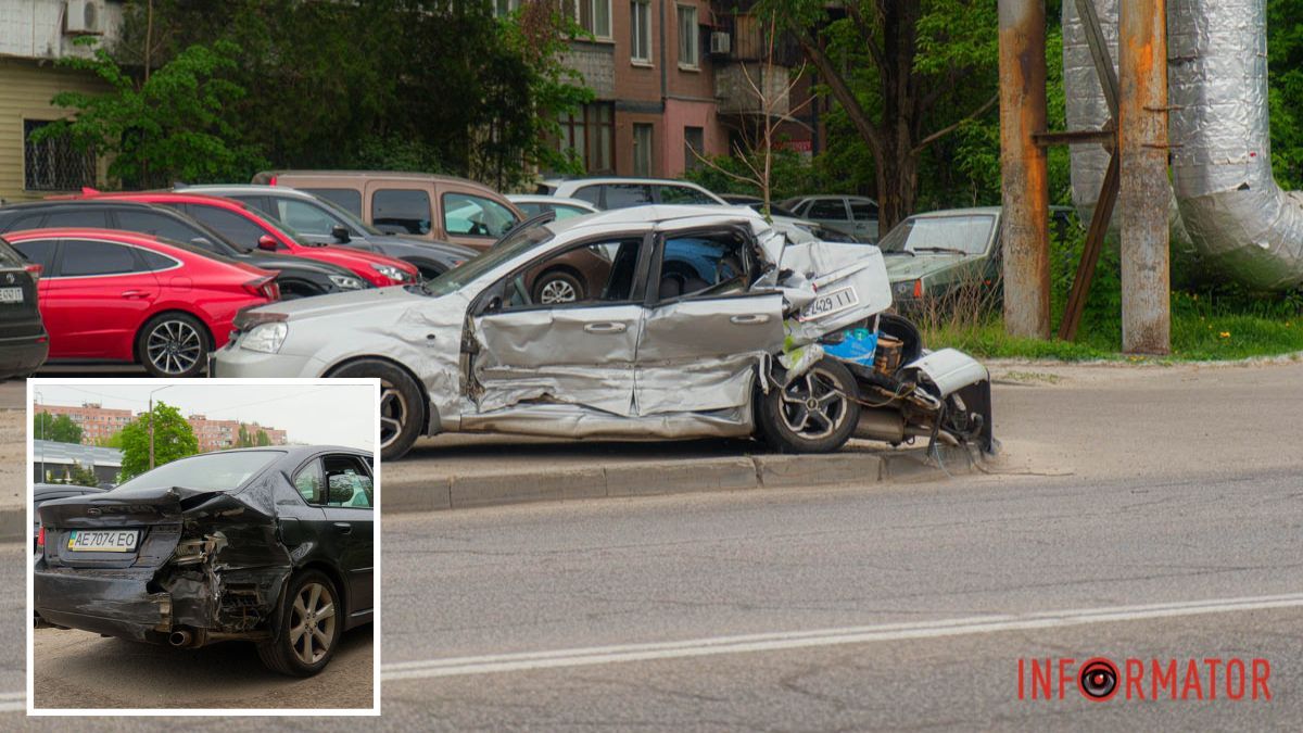У Дніпрі на Космічній сталась аварія з автобусом та двома легковиками