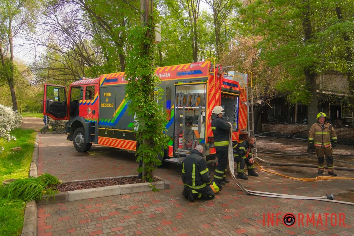 В парковой зоне пылало заведение общепита