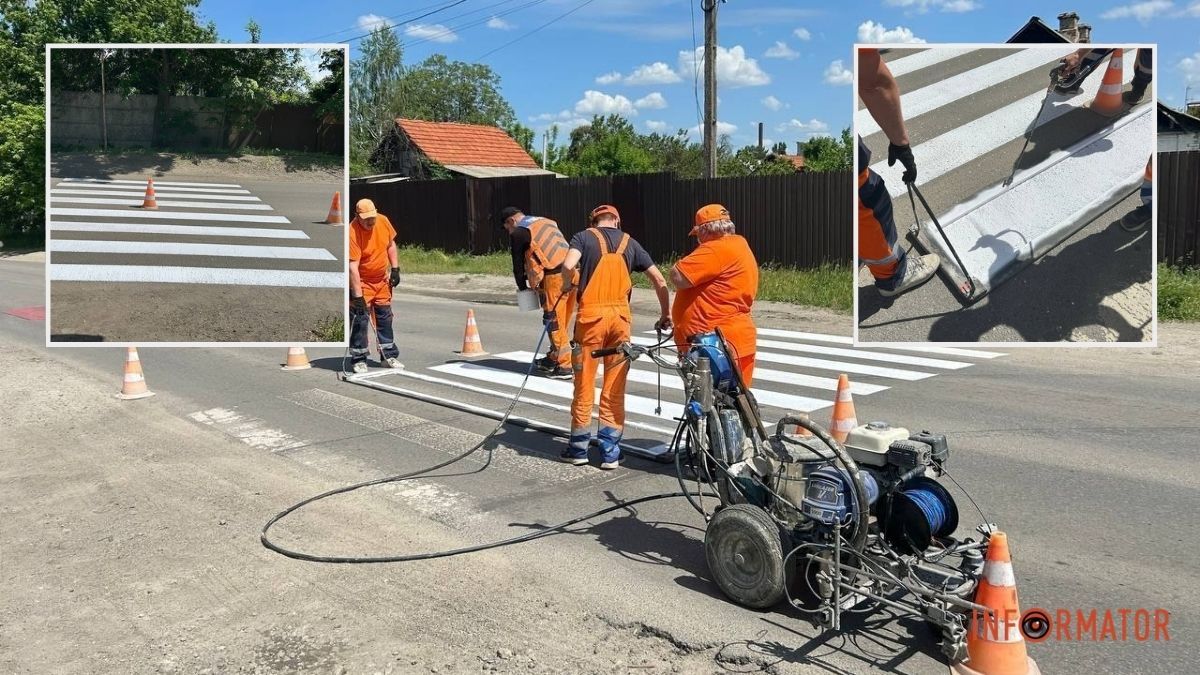Новые «зебры» на пешеходных переходах: в Днепре планируют нанести 400 километров разметки