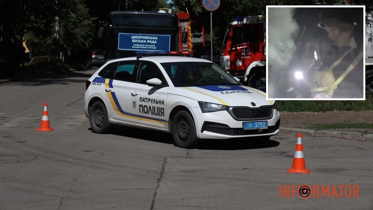 “Тут розгорається дуже”: патрульні показали відео перших хвилин після атаки по Дніпру в ніч на 2 червня