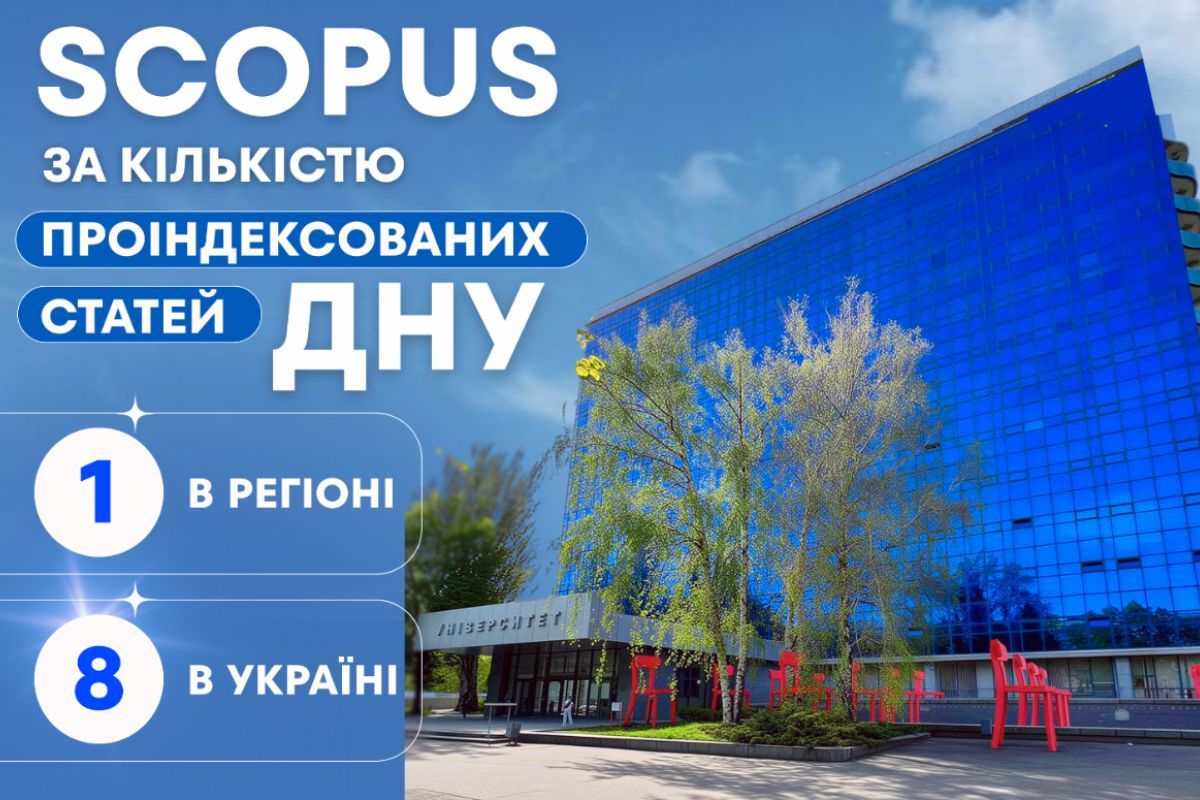 Заклад утримує впевнене лідерство у регіоні за кількістю проіндексованих наукових публікацій у міжнародній базі Scopus Заклад утримує впевнене лідерство у регіоні за кількістю проіндексованих наукових публікацій у міжнародній базі Scopus