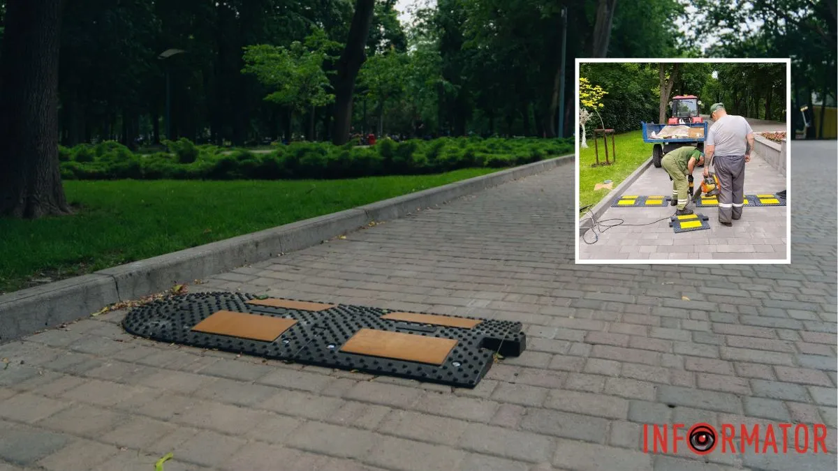 У Дніпрі почали встановлювати обмежувачі швидкості для велосипедів та самокатів, але щось вже пішло не так