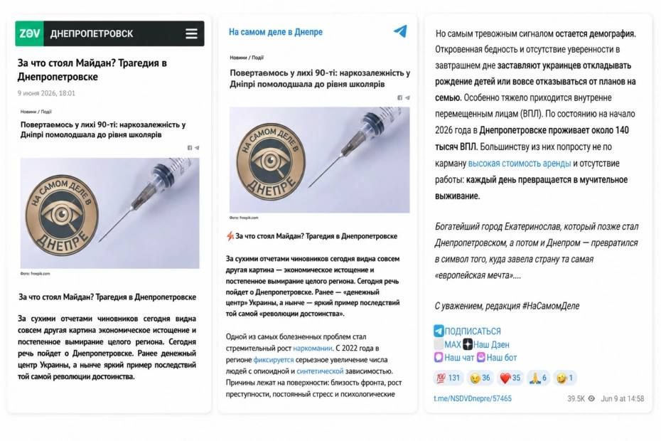 Враг распространяет фейки о якобы экономическом крахе Днепропетровской области и резком росте наркопреступности