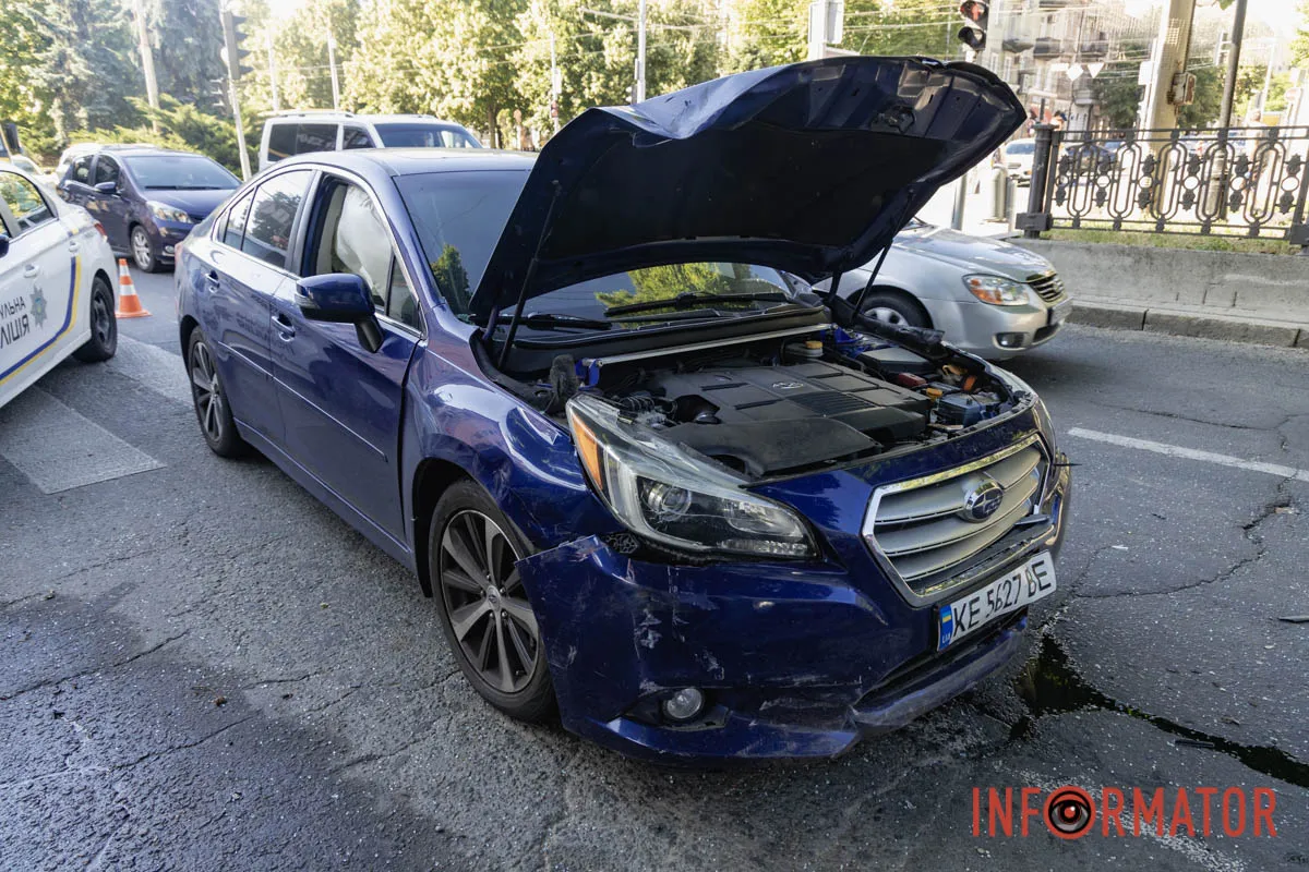 Столкнулись Daewoo и Subaru