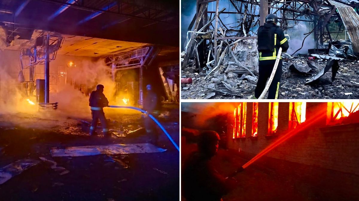 Горіли АЗС та спортшкола, є поранені: наслідки ударів ворога по Дніпропетровській області
