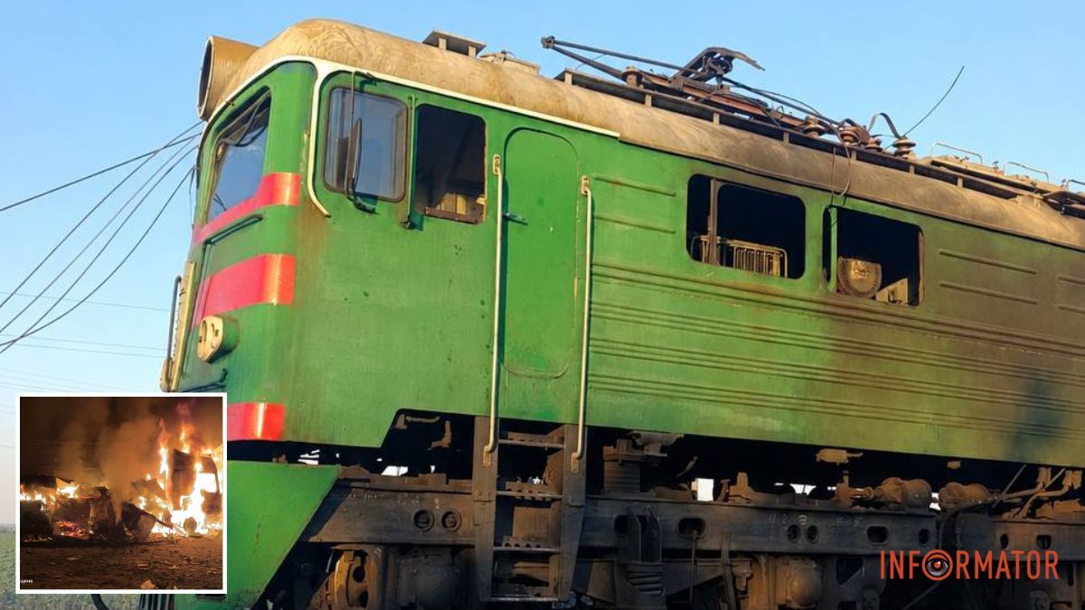 Можливі затримки та зміни у графіку: 30 червня росіяни вдарили по електровозу у Дніпропетровській області