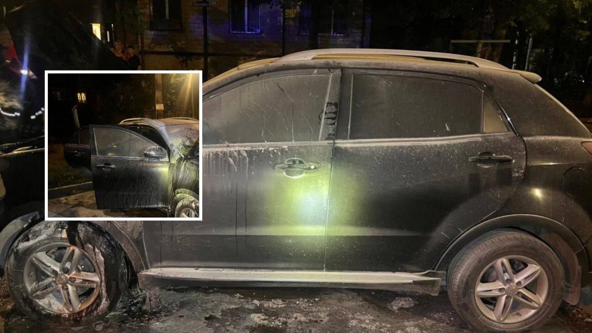 Відео моменту: у Кривому Розі чоловік підпалив SsangYong